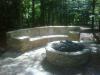 firepit and bench seating